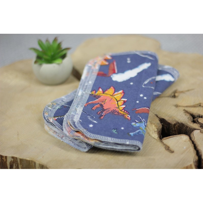 Dinosaurs and volcano - Flannel  wipes